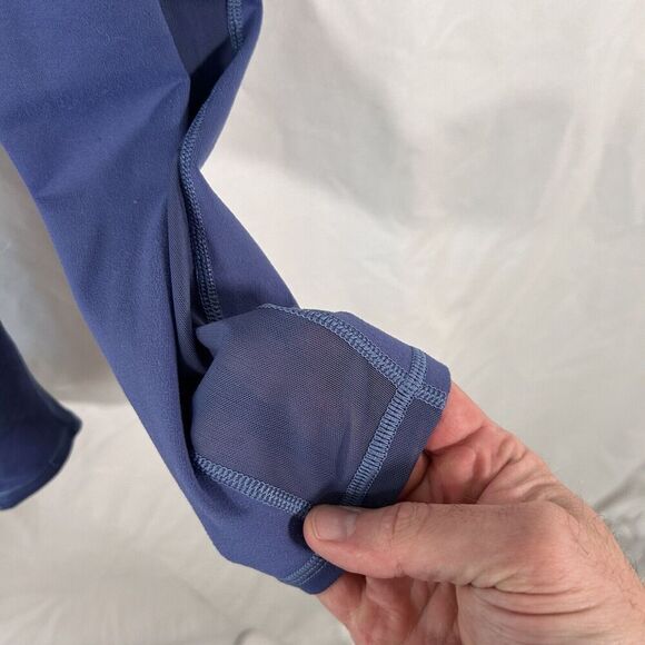 Fabletics Leggings Women's Small Blue Pull On Mid Rise Stretchy Side Mesh - Picture 5 of 9